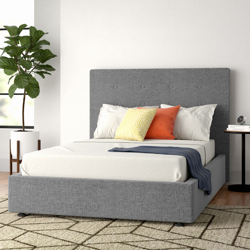 Hykkon Belmonte Upholstered Bed Frame & Reviews Wayfair.co.uk